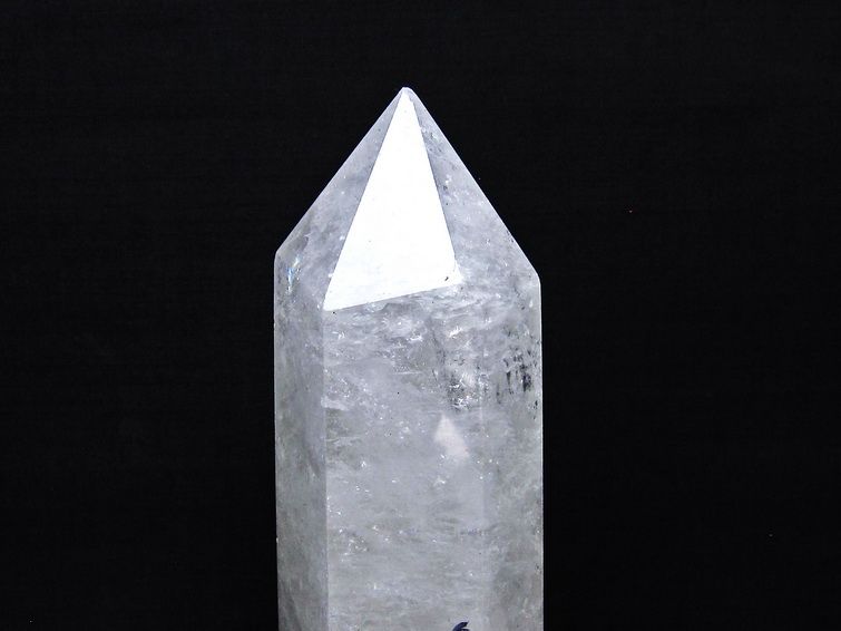 1Kg 水晶 六角柱 水晶 ポイント 原石 置物 台座付属 一点物 152-4710