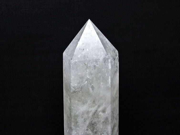 1.4Kg 水晶 六角柱 水晶 ポイント 原石 置物 台座付属 一点物 152-4722