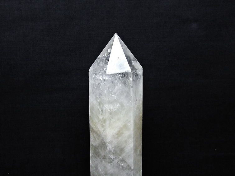 1.4Kg 水晶 六角柱 水晶 ポイント 原石 置物 台座付属 一点物 152-4727