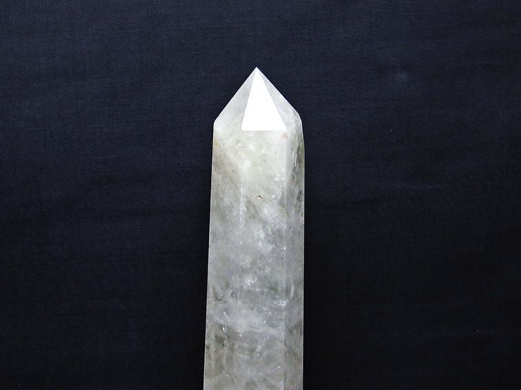 1.5Kg 水晶 六角柱 水晶 ポイント 原石 置物 台座付属 一点物 152-4729