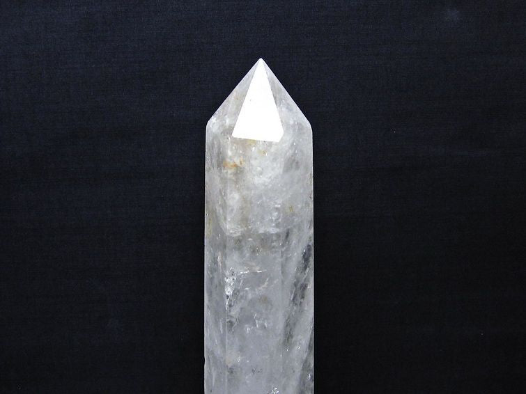 1.1Kg 水晶 六角柱 水晶 ポイント 原石 置物 台座付属 一点物 152-4733