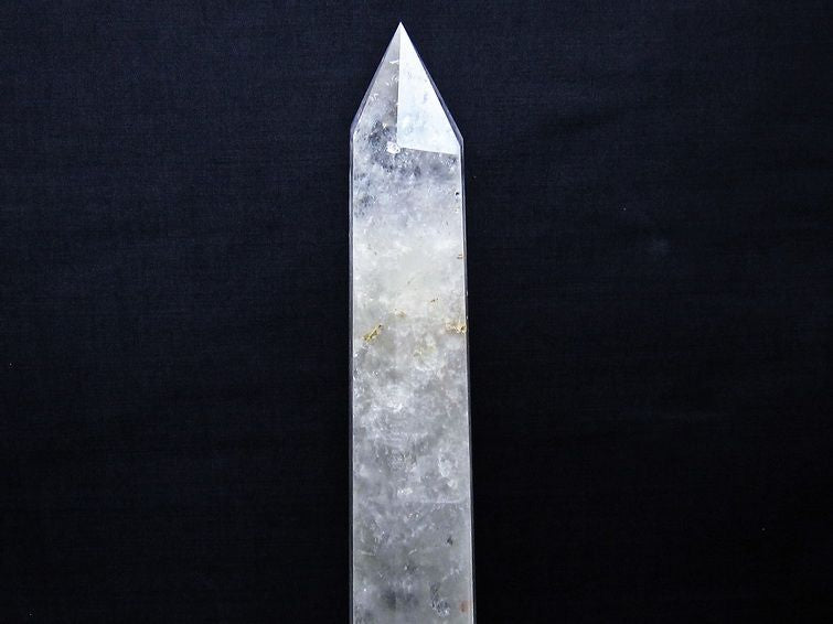 1.3Kg 水晶 六角柱 水晶 ポイント 原石 置物 台座付属 一点物 152-4745