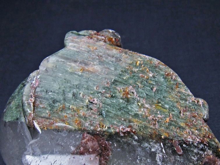 水晶 手彫り-卓上置物-キンセン-金蟾 ガーデンクォーツ 一点物 154-124