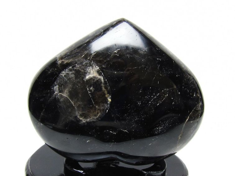 黒水晶 置物 モリオン ハート 台座付属 一点物 155-1106