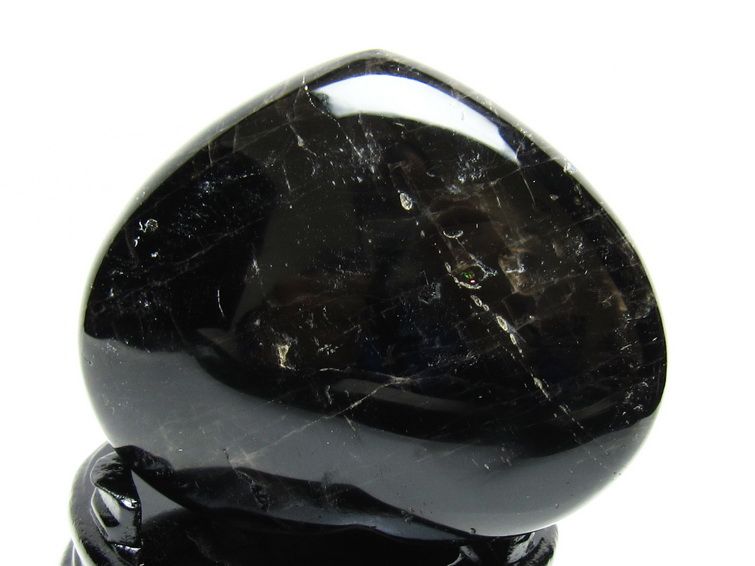 黒水晶 置物 モリオン ハート 台座付属 一点物 155-1109