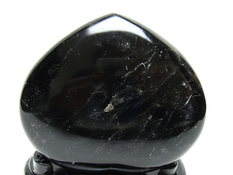 黒水晶 置物 モリオン ハート 台座付属 一点物 155-1115