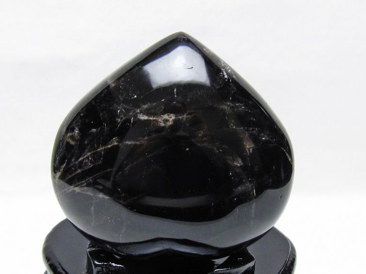 黒水晶 置物 モリオン ハート 台座付属 一点物 155-1117