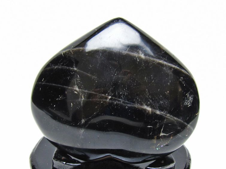 黒水晶 置物 モリオン ハート 台座付属 一点物 155-1119