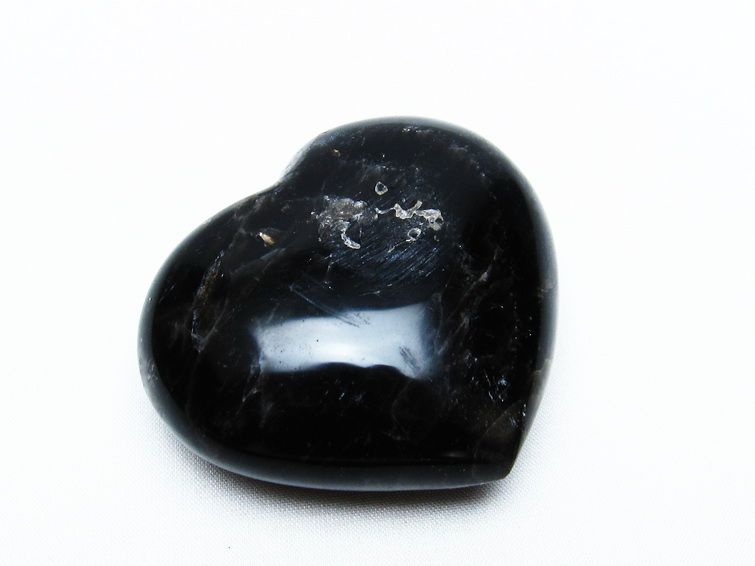 モリオン 置物 黒水晶 ハート 一点物 155-573