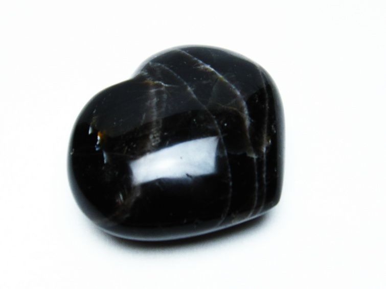 モリオン 置物 黒水晶 ハート 一点物 155-638
