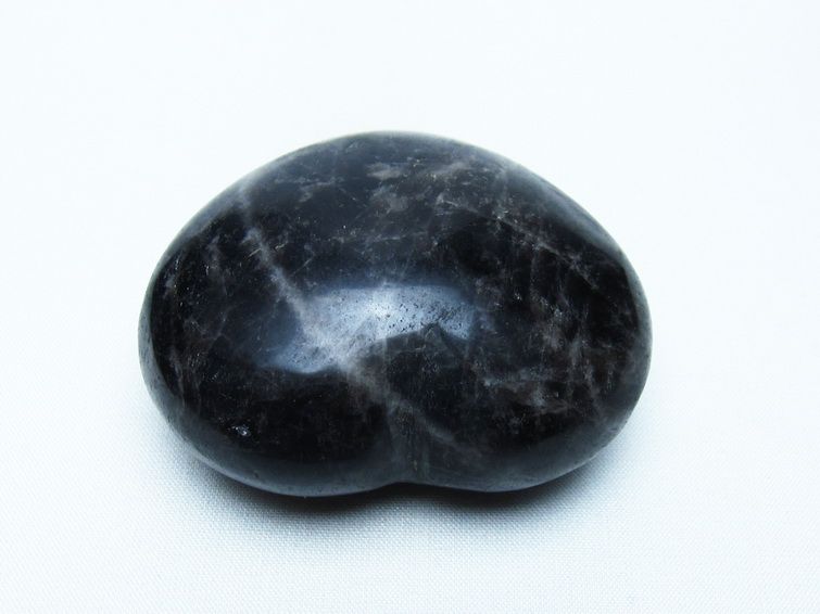モリオン 置物 黒水晶 ハート 一点物 155-953