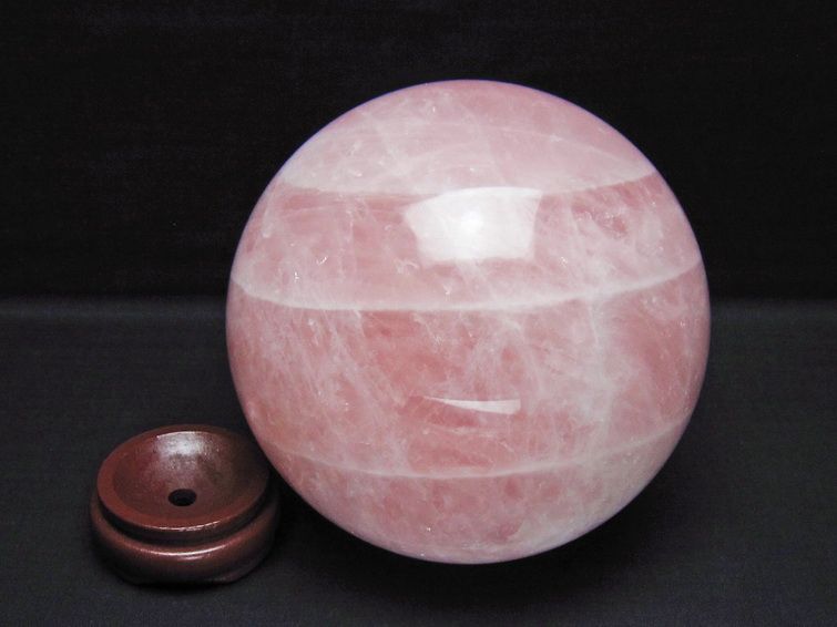 3.2Kg ローズクォーツ 丸玉 135mm スフィア 置物 一点物 161-1001