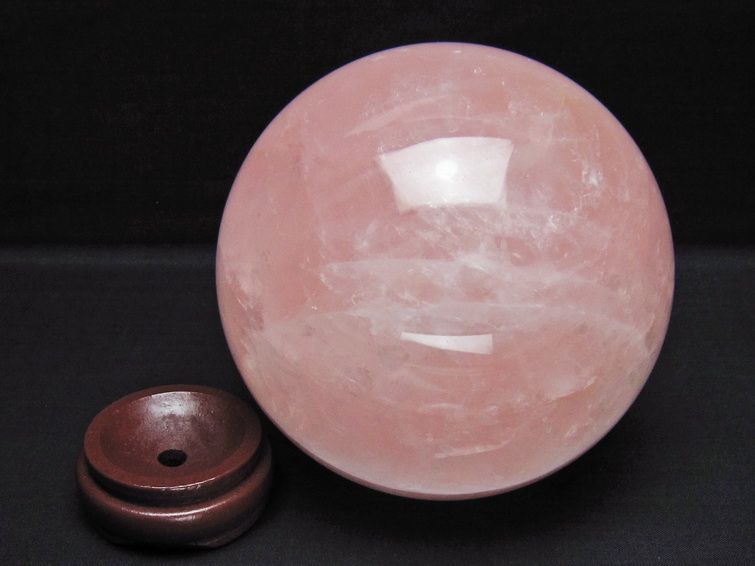 2.6Kg ローズクォーツ 丸玉 125mm スフィア 置物 一点物 161-1002