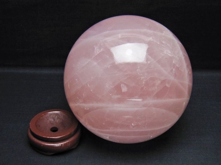 2.8Kg ローズクォーツ 丸玉 130mm スフィア 置物 一点物 161-1006