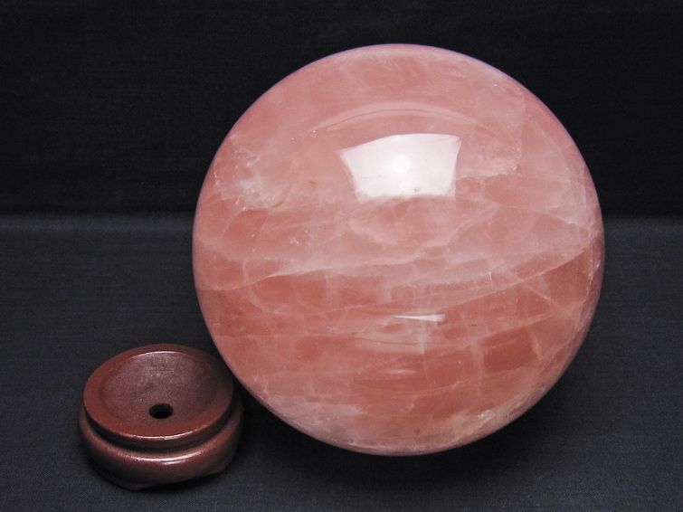 2.9Kg ローズクォーツ 丸玉 130mm スフィア 置物 一点物 161-1010