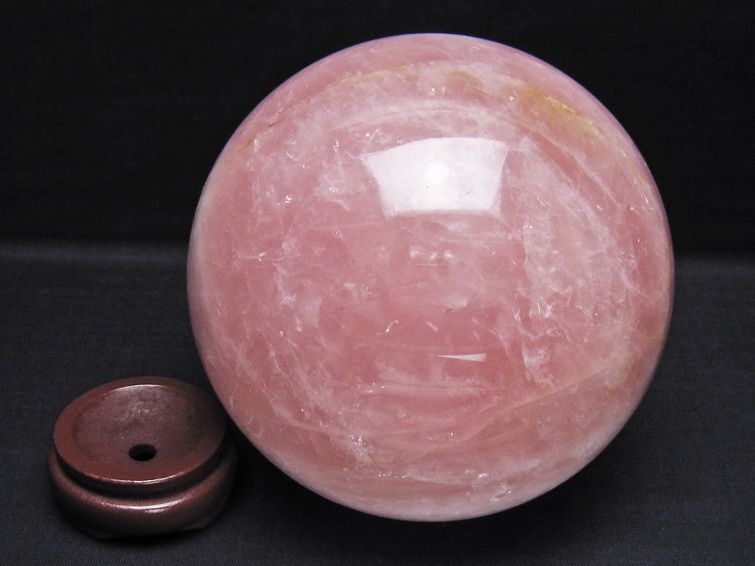 3Kg ローズクォーツ 丸玉 135mm スフィア 置物 一点物 161-1011
