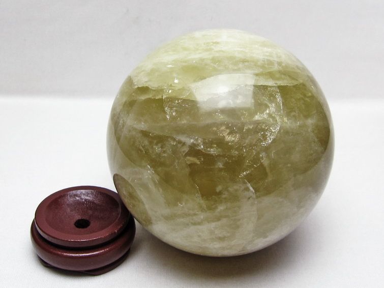 2.1Kg シトリン 丸玉 117mm スフィア 置物 原石 一点物 161-1052