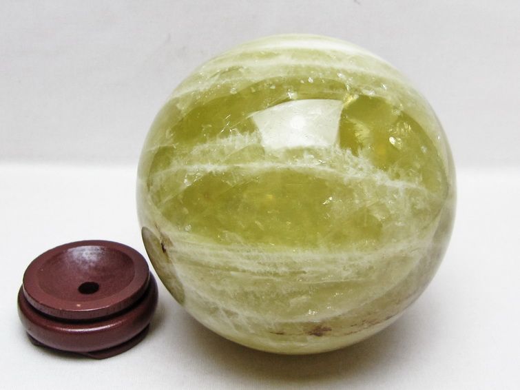 2.1Kg シトリン 丸玉 117mm スフィア 置物 原石 一点物 161-1071