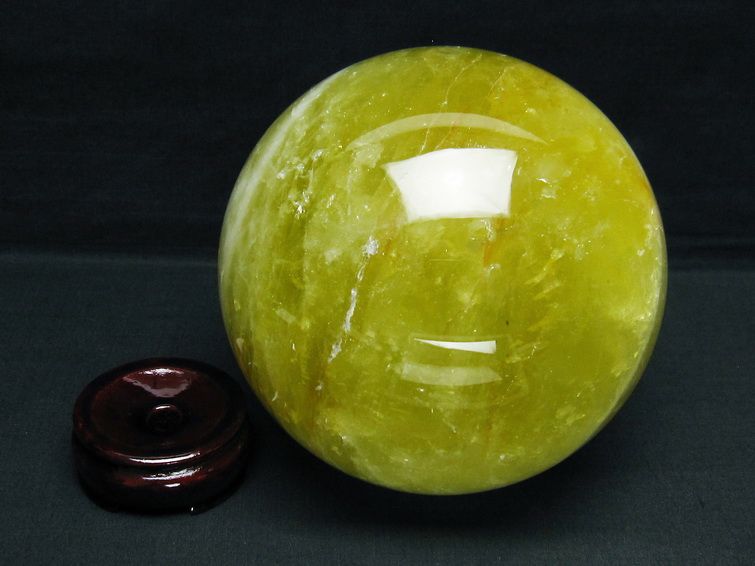 3Kg シトリン 丸玉 132mm シトリンクォーツ スフィア 一点物 161-822