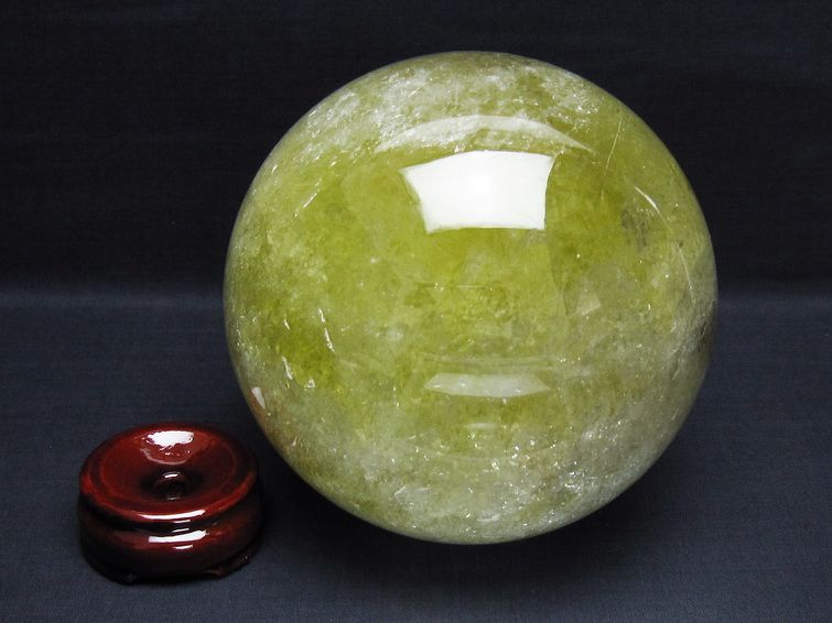 3.5Kg シトリン 丸玉 137mm シトリンクォーツ スフィア 一点物 161-859
