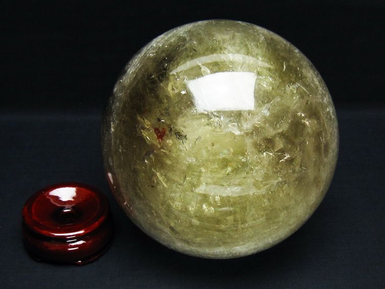 2.9Kg シトリン 丸玉 130mm シトリンクォーツ スフィア 一点物 161-868