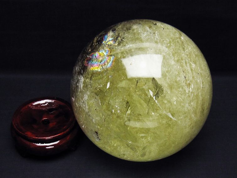 3.9Kg シトリン 丸玉 145mm シトリンクォーツ スフィア 一点物 161-869