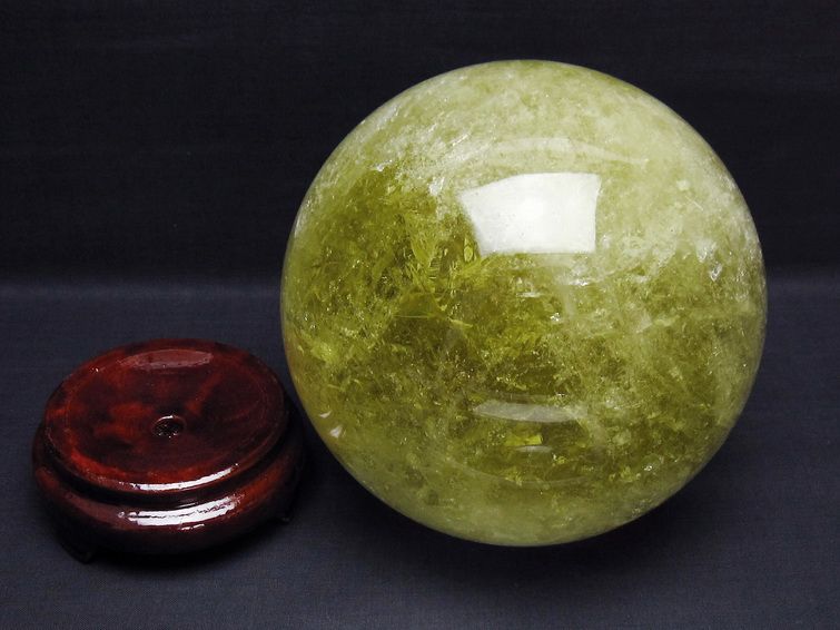 4.9Kg シトリン 丸玉 155mm シトリンクォーツ スフィア 一点物 161-871
