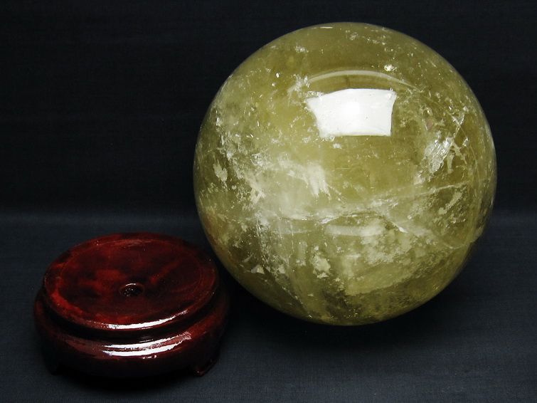 4.1Kg シトリン 丸玉 148mm シトリンクォーツ スフィア 一点物 161-872