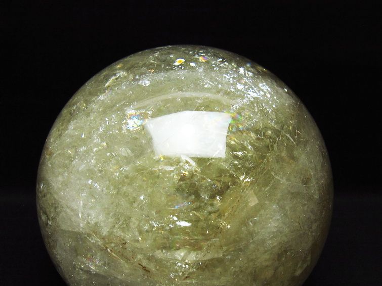 3.1Kg シトリン 丸玉 虹入り 130mm シトリンクォーツ スフィア 一点物 161-875