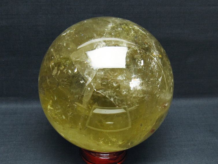 3.1Kg シトリン 丸玉 130mm シトリンクォーツ スフィア 一点物 161-884