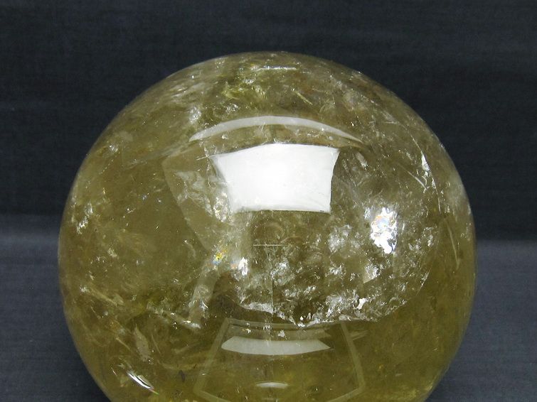 3.1Kg シトリン 丸玉 130mm シトリンクォーツ スフィア 一点物 161-884