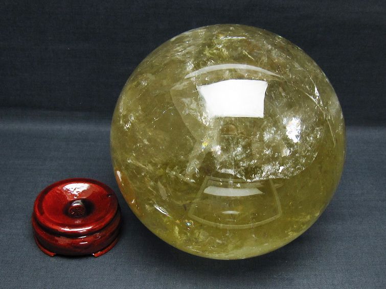 3.1Kg シトリン 丸玉 130mm シトリンクォーツ スフィア 一点物 161-884