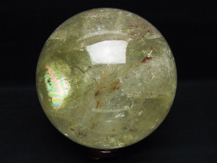 3.3Kg シトリン 丸玉 虹入り 135mm シトリンクォーツ スフィア 一点物 161-887