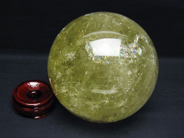 2.9Kg シトリン 丸玉 虹入り 130mm シトリンクォーツ スフィア 一点物 161-888