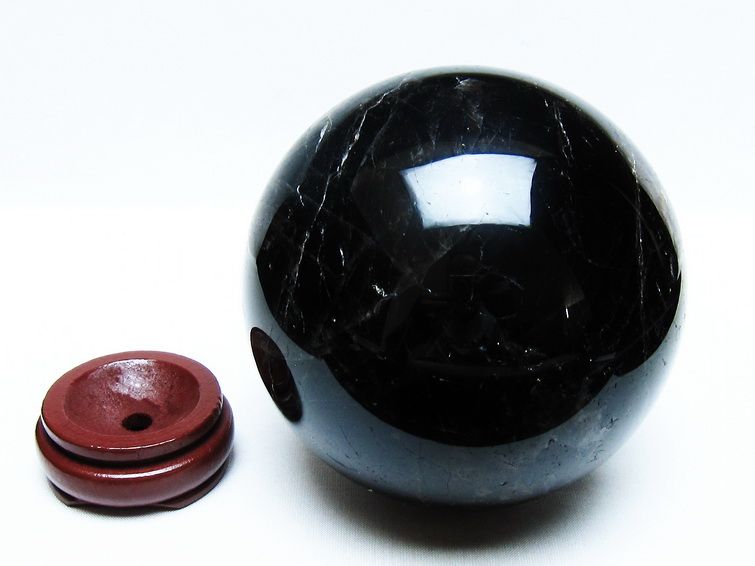 2.1Kg 黒水晶 丸玉 117mm モリオン 丸玉 モリオン スフィア 一点物 161-915