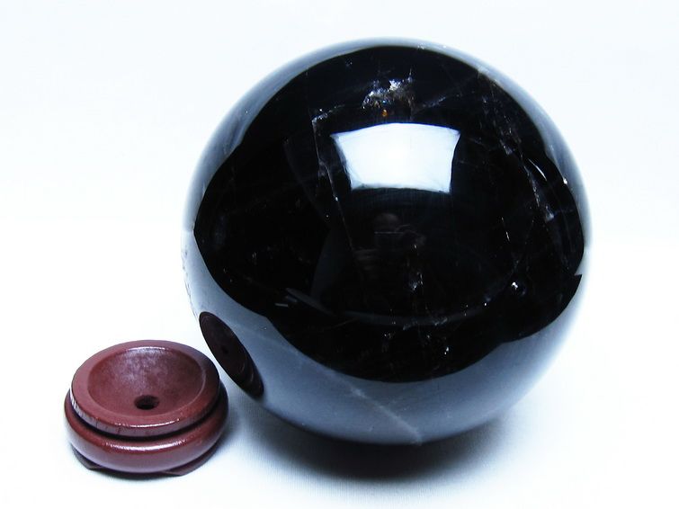 3.3Kg モリオン 黒水晶 丸玉 138mm スフィア 一点物 161-944
