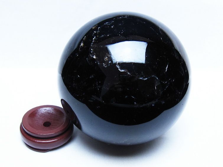 3Kg モリオン 黒水晶 丸玉 135mm スフィア 一点物 161-961