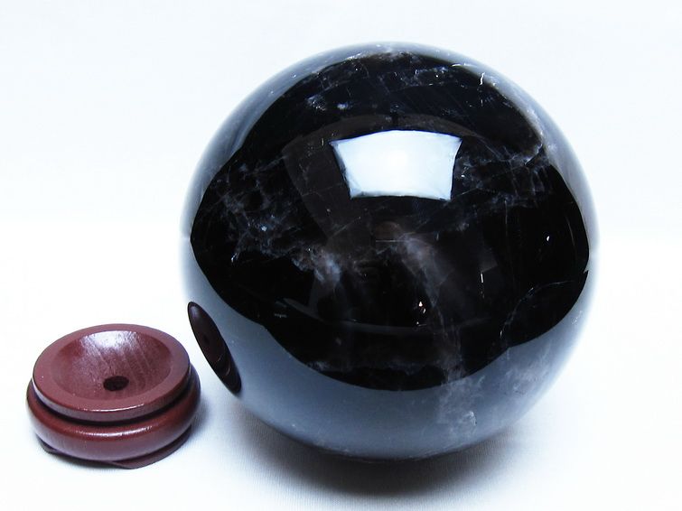 2.7Kg モリオン 黒水晶 丸玉 130mm スフィア 一点物 161-966 【sold out】