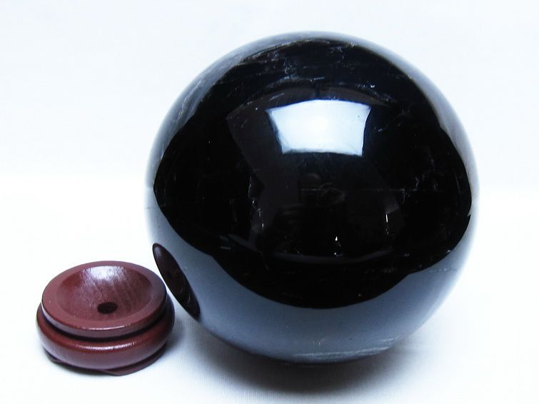 2.8Kg モリオン 黒水晶 丸玉 130mm スフィア 一点物 161-967 【sold out】