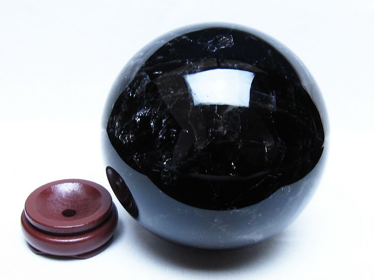 2.5Kg モリオン 黒水晶 丸玉 125mm スフィア 一点物 161-969