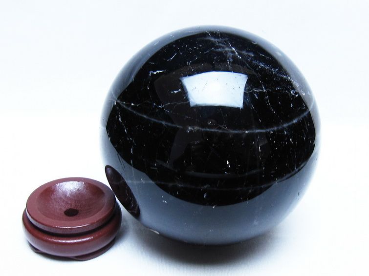 2.2Kg モリオン 黒水晶 丸玉 120mm スフィア 一点物 161-971