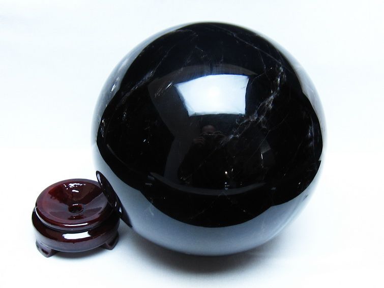 7.1Kg モリオン 黒水晶 丸玉 175mm スフィア 一点物 161-981