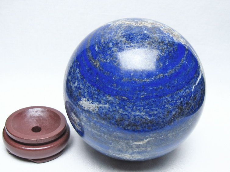 2.2Kg ラピスラズリ 丸玉 113mm スフィア 置物 一点物 161-987