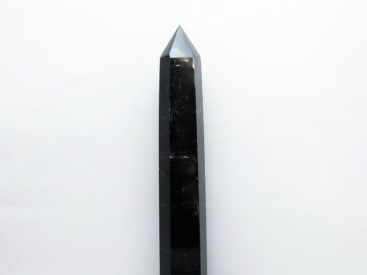2.2Kg モリオン 黒水晶 六角柱 台座付属 一点物 162-393