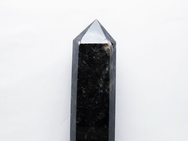 3Kg モリオン 黒水晶 六角柱 台座付属 一点物 162-420