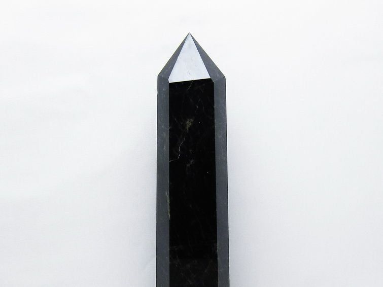 2.6Kg モリオン 黒水晶 六角柱 台座付属 一点物 162-429