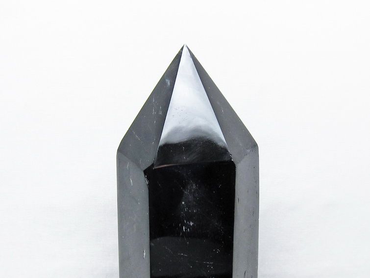 2.9Kg モリオン 六角柱 黒水晶 ポイント 置物 一点物 台座付属 162-440