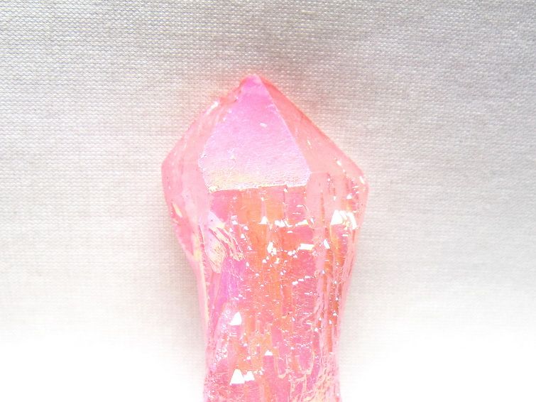 オーラクリスタル 原石 ローズピンク エレスチャル オーラ水晶 一点物 171-8621