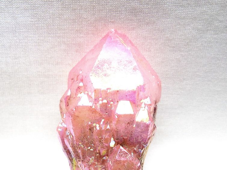 オーラクリスタル 原石 ローズピンク エレスチャル オーラ水晶 一点物 171-8633