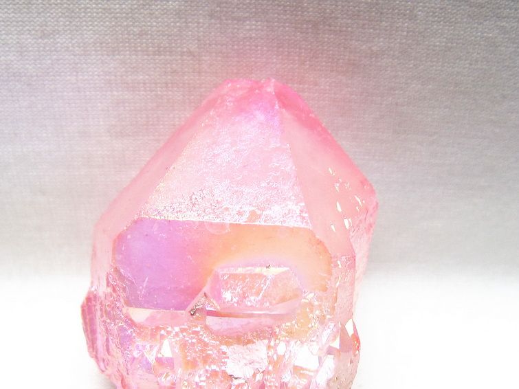 オーラクリスタル 原石 ローズピンク エレスチャル オーラ水晶 一点物 171-8637